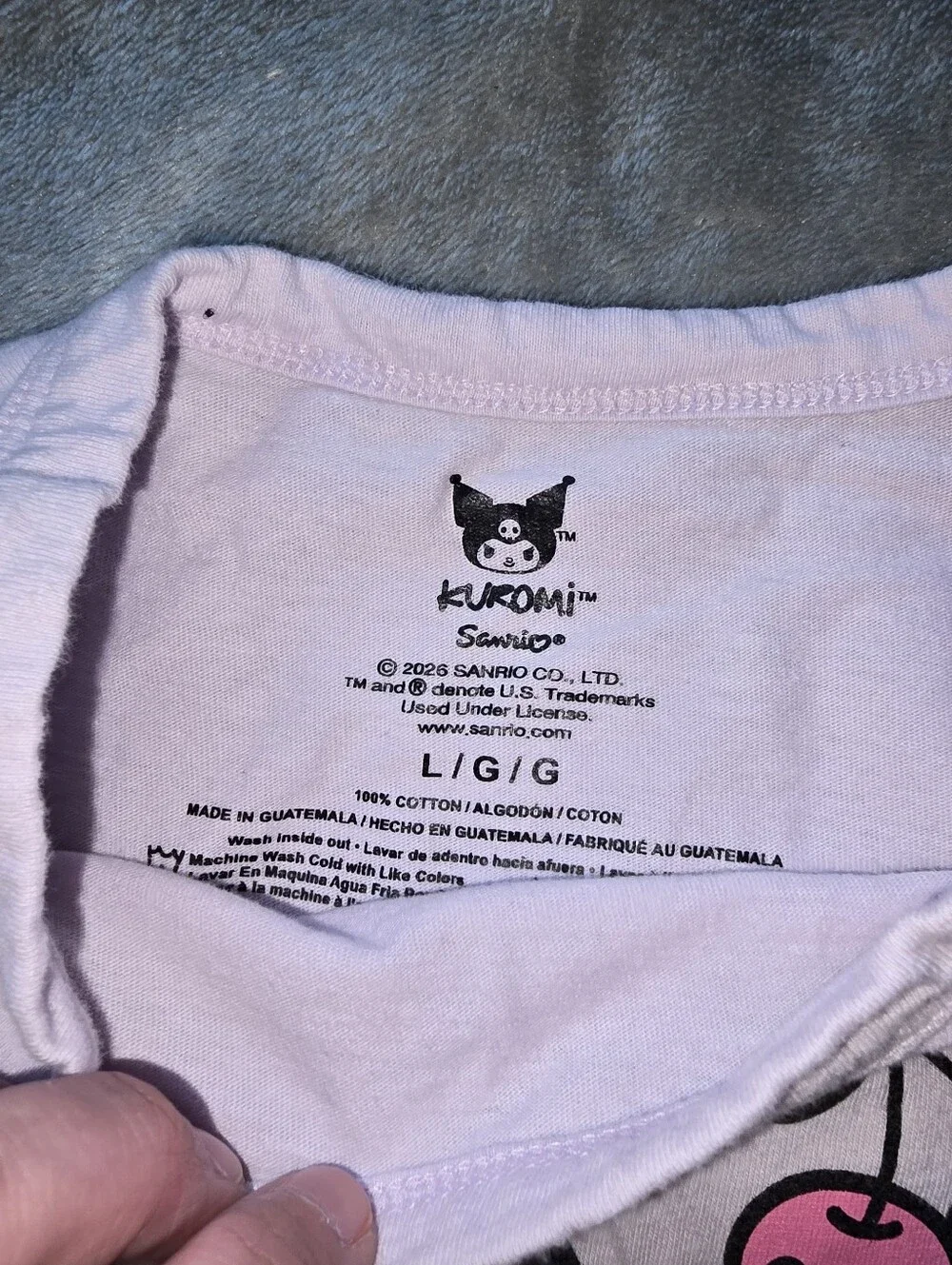 🏵5$ BUNDLED Kuromi Sanrio Girls T Shirt Size L